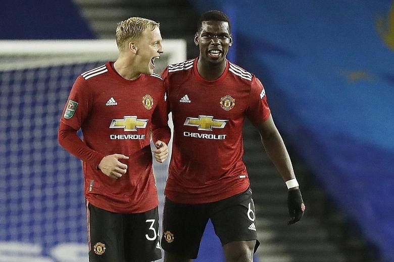 Donny van de Beek (left) and Paul Pogba brought invention and incision against Sheffield United, but Ole Gunnar Solskjaer often pairs Nemanja Matic or Scott McTominay with Fred.