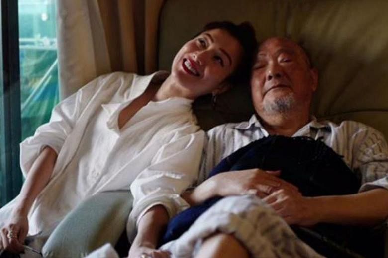 Hong Kong singer Sammi Cheng with her late father in a photo she posted on social media on Sunday.