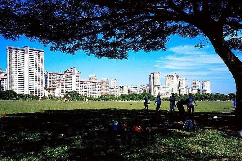 This shot (from the URA book home.work.play) of footballers in Bishan Park could be a veritable field of dreams - and perhaps hold great memories for some. PHOTO: URA
