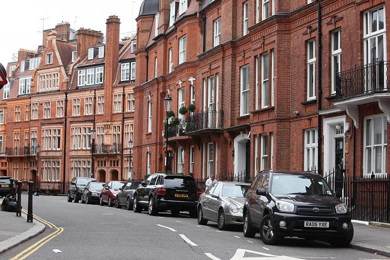 Luxury residential properties in Knightsbridge, London. There is now a high likelihood of buyers using UK real estate to disguise illegal activity, up from a medium risk three years ago, the British government said in a recent report assessing money 