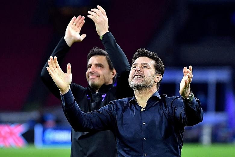 Mauricio Pochettino (front) and long-time assistant Miguel D'Agostino will be reunited at Ligue 1 giants Paris Saint-Germain. They helped Spurs reach their maiden Champions League final in 2019 and will be looking to help PSG win Europe's elite club 