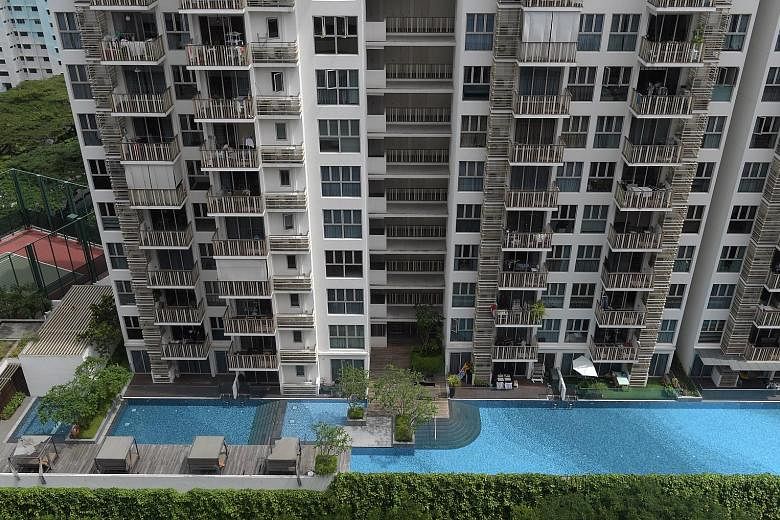 The eCO @ Bedok South condominium. Private home prices increased 2.2 per cent last year, less than the 2.7 per cent gain in 2019. The 2.1 per cent fourth-quarter rise in prices was driven mainly by homes in the rest of central region, where values ro
