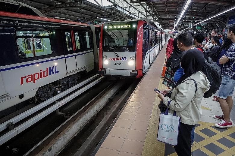 An LRT station in the Klang Valley. National public transport firm Prasarana is facing scrutiny over its decision to withhold up to RM1 billion owed to a group tasked with building the Light Rail Transit 3. PHOTO: BERNAMA
