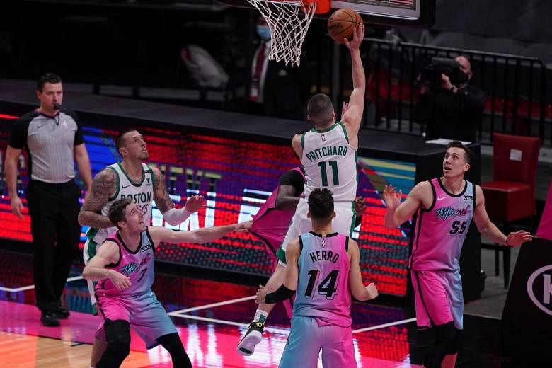 NBA: Jimmy Butler leads late surge as Miami Heat stun Boston Celtics