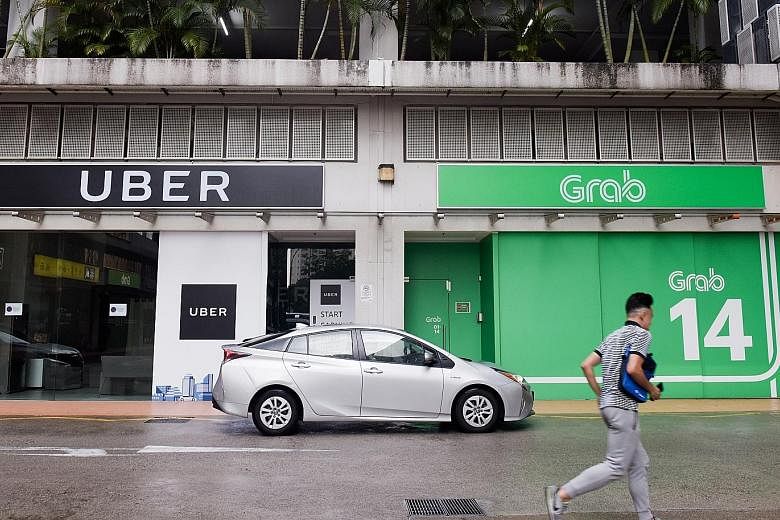 Besides the $6.58 million penalty Uber has to pay following its appeal against the decision on Grab and Uber's merger, Uber has also been ordered to pay the Competition and Consumer Commission of Singapore's costs for the appeal. ST FILE PHOTO