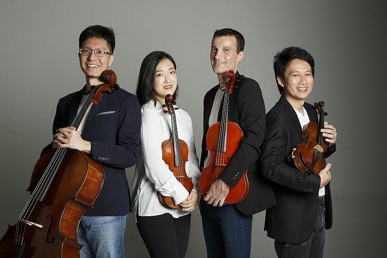 The Concordia Quartet (comprising, from far left, Theophilus Tan, Kim Kyu Ri, Matthias Ostringer and Edward Tan) will perform live with Hong Kong's media artiste-composer GayBird. Chinese actor Liu Xiaoyi (above) reflects on migration, inspired by pa
