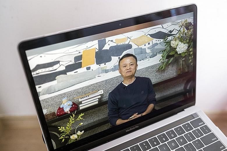 Mr Jack Ma appeared in a live-streamed video yesterday during an annual event he hosted to recognise rural teachers, saying he would spend more time on philanthropy. He did not mention his run-ins with Beijing.