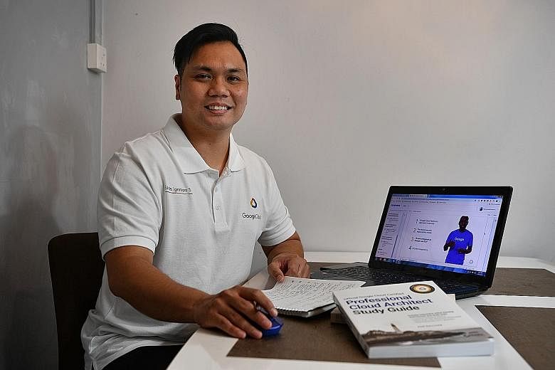 Mr Muhammad Khairunnizam Lukman, who was in corporate sales, is one of 1,650 locals who joined a six-month training programme overseen by technology giant Google as part of its Skills Ignition SG initiative.
