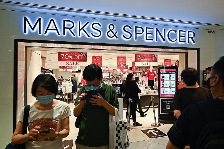 A Marks & Spencer sale last year at Raffles City Shopping Centre. The retailer had announced its exit there last month.