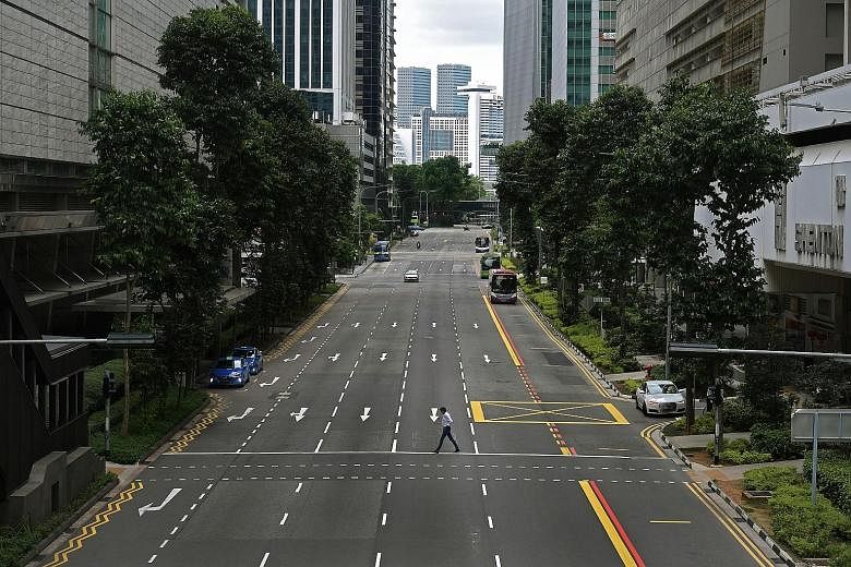 Empty roads were a common sight during Singapore's circuit breaker from April to June last year. The circuit breaker was among the decisions ministers Gan Kim Yong and Lawrence Wong felt the greatest uncertainty about making. It was a drastic measure