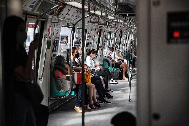 Over half of the Singapore respondents polled in a recent survey said their use of public transport had not changed since the outbreak of Covid-19, while another 8.2 per cent said their trips had actually risen. Less than 2 per cent said they were st