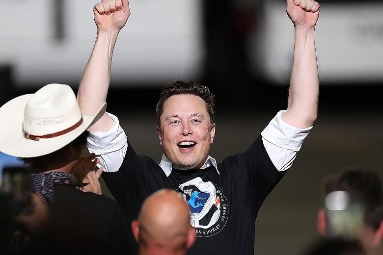 The 10 richest men, including Amazon founder Jeff Bezos and Tesla founder Elon Musk (above), saw their net worth increase by US$540 billion between March and December last year.