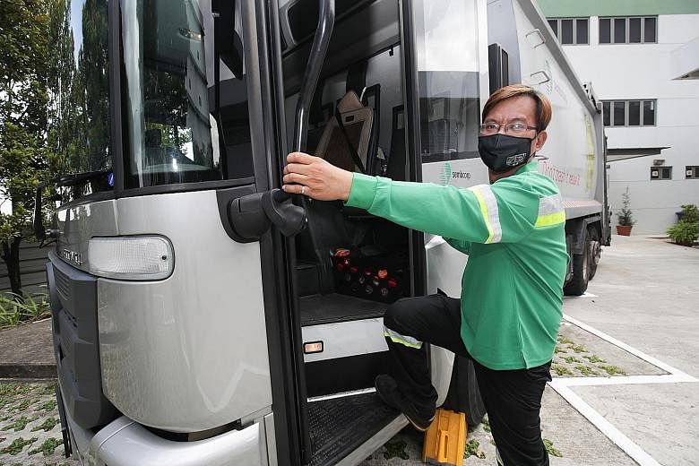 At SembWaste, Mr Lim Peng Soon has moved from being a garbage truck driver to overseeing a team of around 100 workers after upgrading his skills. He says having a progressive wage model for the entire waste management industry would help attract more
