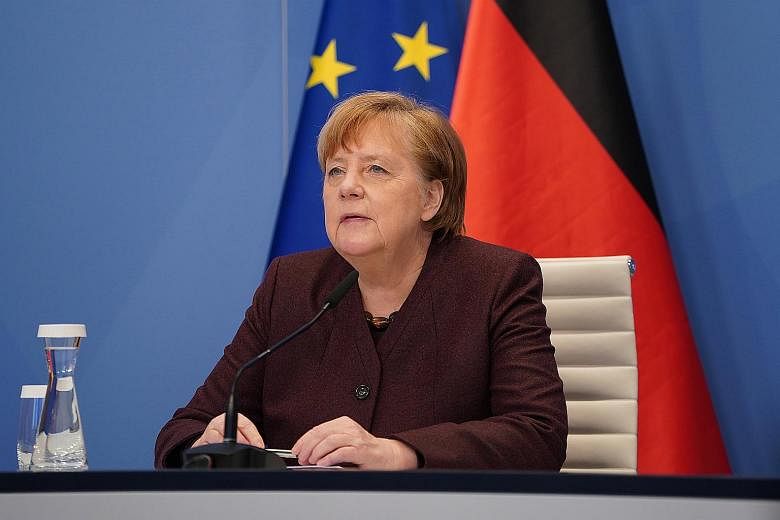 German Chancellor Angela Merkel hoped to intensify work on minimum taxation of digital companies.