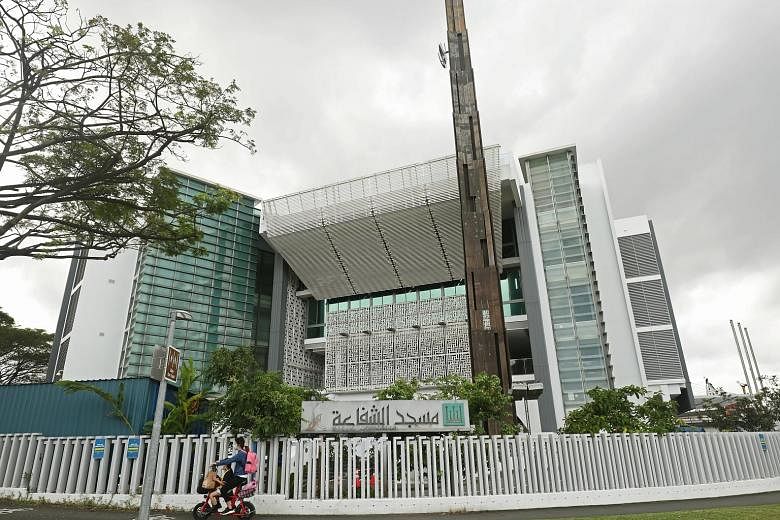 The 16-year-old student had planned to attack worshippers at Assyafaah Mosque (top) in Sembawang and Yusof Ishak Mosque (above). He has been detained under the Internal Security Act.