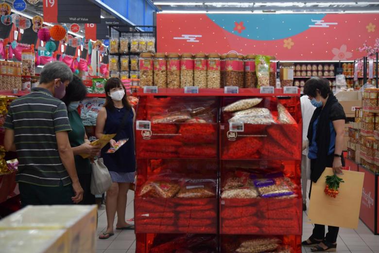 Supermarkets in Singapore stock up and take steps to ease festive CNY