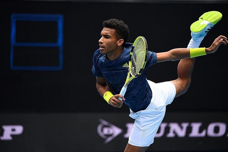 Up-and-coming Canadian Felix Auger-Aliassime (above) and veteran Croat Marin Cilic are the biggest draws in the Singapore Tennis Open starting on Feb 22.