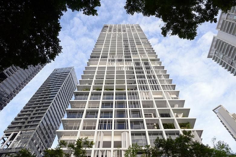 $17.7m The price paid for a unit at Le Nouvel Ardmore (left), near Orchard Road, last month. It was the highest transacted price for a private resale flat that month. Resale prices last month rose 1.2 per cent from December. FILE PHOTO