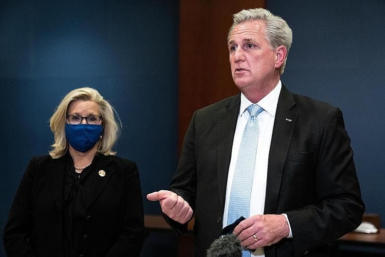 House Republican leader Kevin McCarthy (above) reportedly had an expletives-laden shouting match with former US president Donald Trump during the Jan 6 assault on the Capitol.