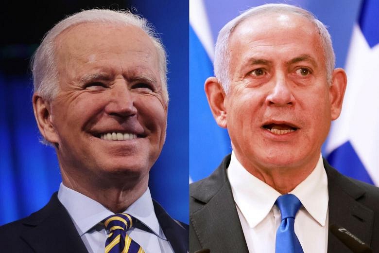 Biden And Israel's Netanyahu Hold Long-awaited First Call | The Straits ...