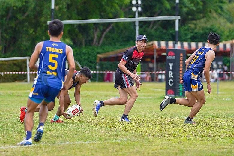 Local touch football club Monsoon going head to head with club Todaks in the National Touch League last year. The league will return to action tomorrow, behind closed doors.