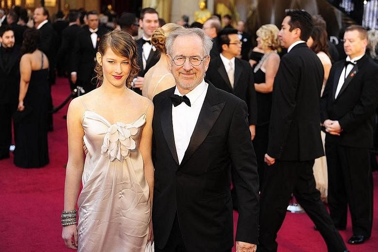 Sasha Spielberg with her father, legendary American film director Steven Spielberg.