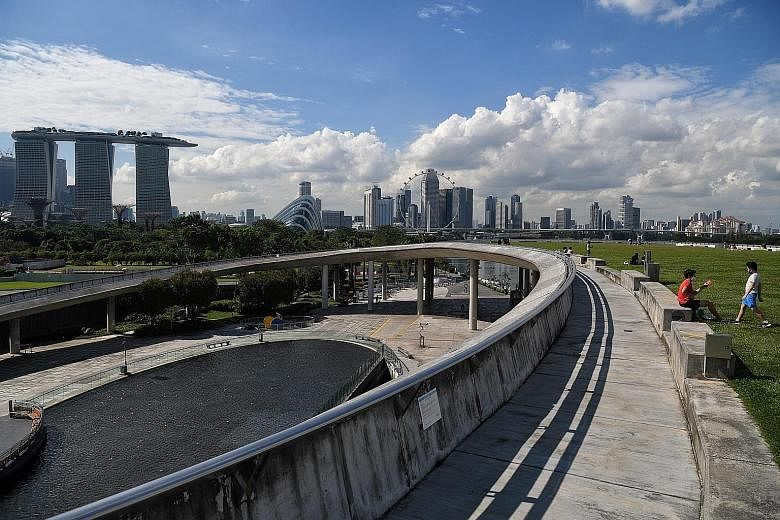 The Singapore skyline as seen from the Marina Barrage. The country's macro-prudential policies have been in place for several years to ensure that the appreciation of home prices is kept in line with economic fundamentals.