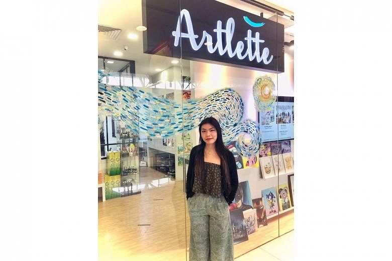 Ms Gracious Pang, 25, is undergoing training as an art instructor at Artlette Art Studio under the SGUnited Traineeships Programme. Her employer intends to offer her a full-time position after the training.