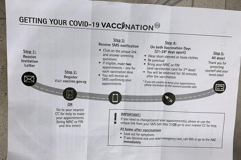 After receiving this letter inviting them to sign up for the Covid-19 shot, seniors will be able to register for vaccination online. They will then be sent a text message with a unique Web link allowing them to book their appointments.