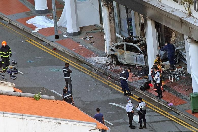 The car involved in a crash that killed five people in Tanjong Pagar on Feb 13 was said to be speeding along a stretch with a 50kmh limit. 