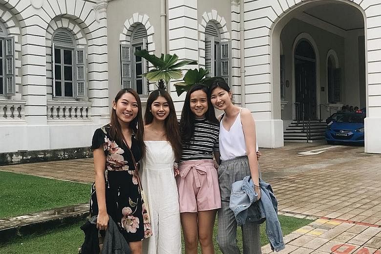 Their event, Conversation Cafe, will use question cards to get friends to share their experiences and thoughts pertaining to mental health at a cafe. Nanyang Technological University undergraduates (from left) Charissa Yang, Cheryl Chua, Ong Shi Ting
