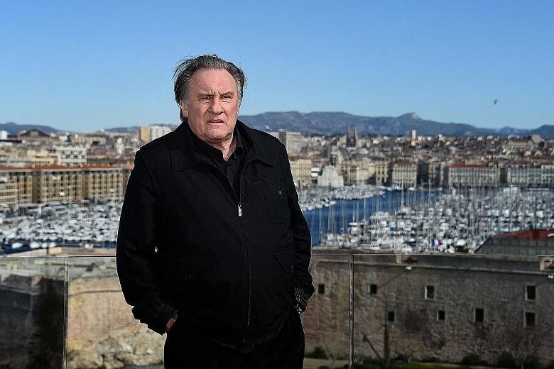 French actor Gerard Depardieu in a file photo taken on Feb 18, 2018. He has been charged with rape and sexual assault allegedly committed that year against an actress in her 20s.