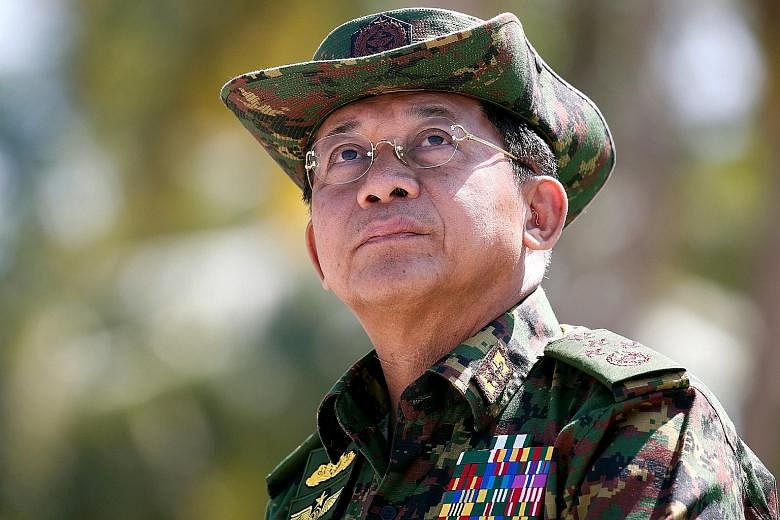 Myanmar commander-in-chief Min Aung Hlaing has appointed military officers or proxies to a whole swathe of agencies. PHOTO: REUTERS