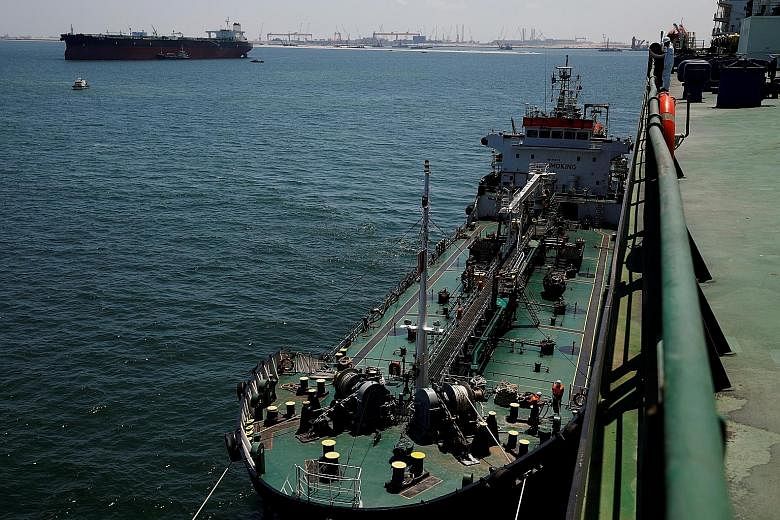 Embattled oil tycoon Lim Oon Kuin, better known as O.K. Lim, is the founder of oil trader Hin Leong Trading. A bunker vessel supplying fuel to Hin Leong Trading's Pu Tuo San very large crude carrier (VLCC) supertanker in the waters off Jurong Island 