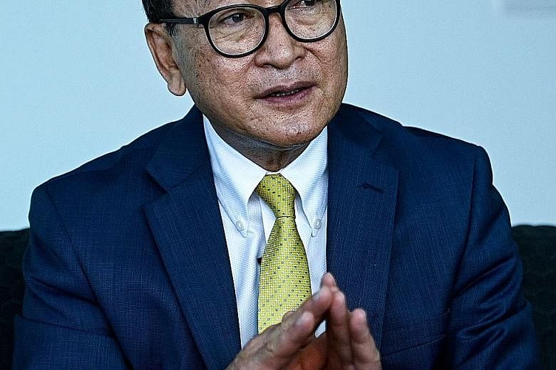 Sam Rainsy has lived in France since 2015 to avoid jail for several other convictions he says are politically motivated.