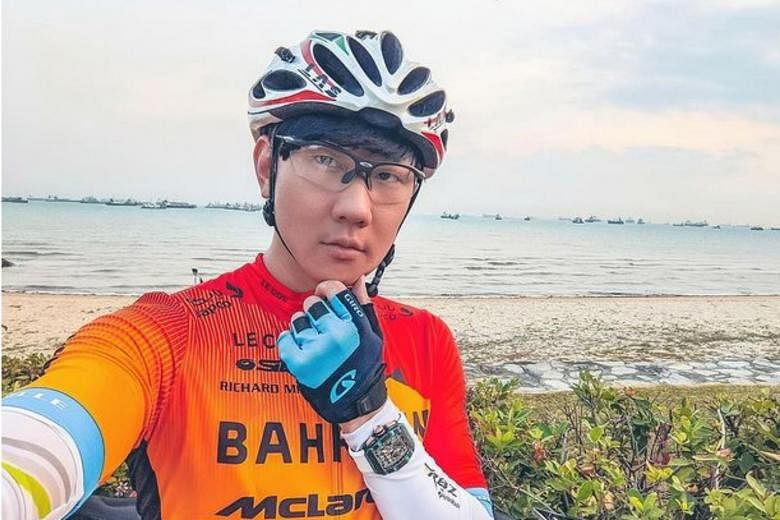 JJ Lin spotted cycling with 350K watch The Straits Times