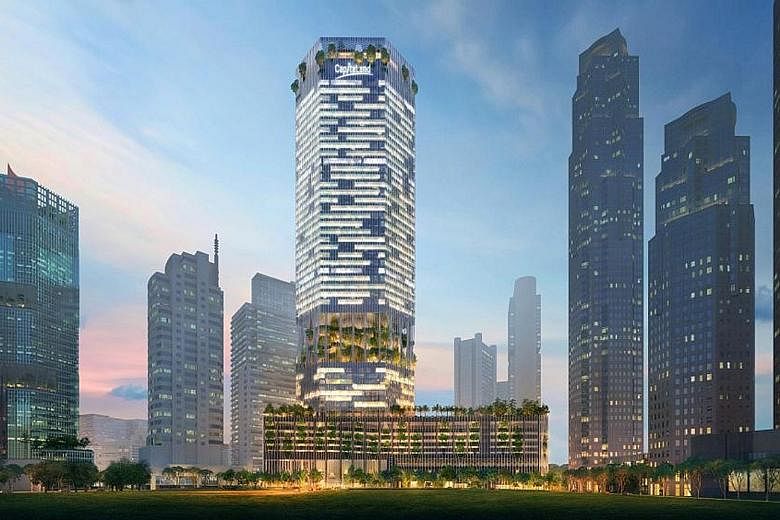 American architect Brian Yang is the Bjarke Ingels Group partner in charge of the 51-storey CapitaSpring (artist's impression, left), which is set to be one of the tallest - and greenest - buildings in Raffles Place.