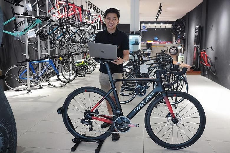 When Mr Tan Jiayu started Bikemart SG in Sims Avenue, he dismissed any ideas about going online as he felt it would not be a useful strategy for the retailer. But after its digital transformation over the past year, the business has benefited. ST PHO