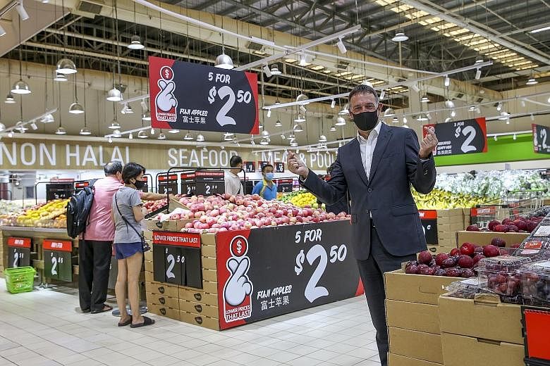 Dairy Farm Group CEO for its South-east Asia food business Chris Bush (above) said it will cost Giant an additional $4 million to expand and extend the $17 million Lower Prices That Last campaign. Giant decided on the new list of discounted items bas