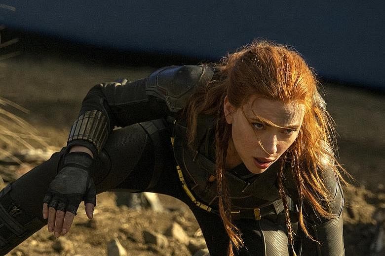 Black Widow stars Scarlett Johansson (above) as the Russia-born spy-turned-superhero.