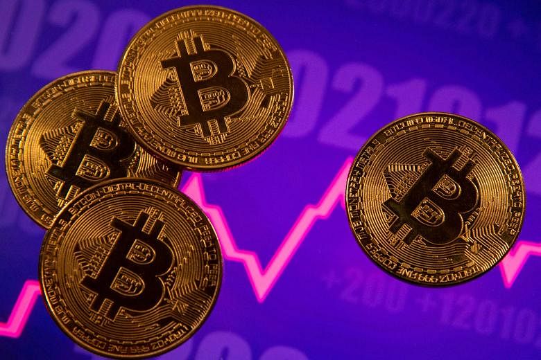 Bitcoin is down about 15 per cent from a record of US$61,742 earlier this month but remains 700 per cent higher over the past year. PHOTO: REUTERS
