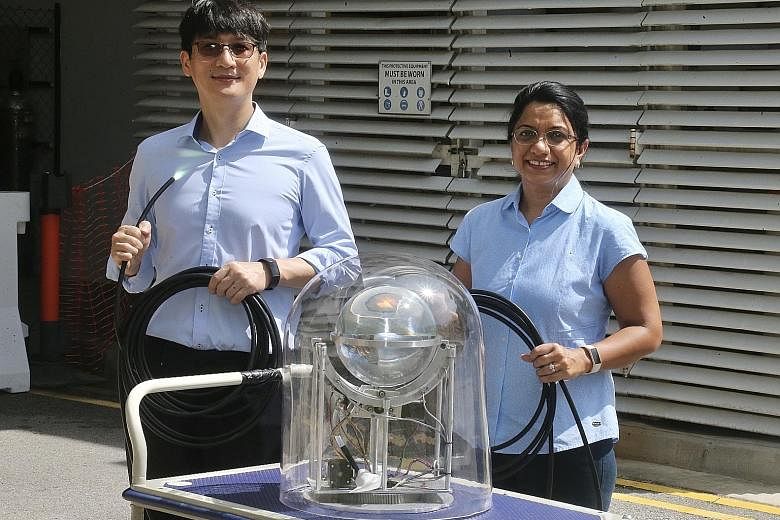 The plastic fibre cable collects and relays harvested sunlight to underground spaces. The current device developed by the researchers can relay an optimal output of sunlight up to two levels underground for optimal usage. Assistant Professor Yoo Seon