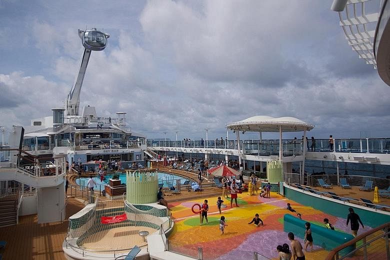 Passengers on Royal Caribbean's Quantum of the Seas ship last December. When asked whether the capacity of its cruises may be increased from the current 50 per cent, Royal Caribbean International said it is hopeful that sailing passenger capacity wil
