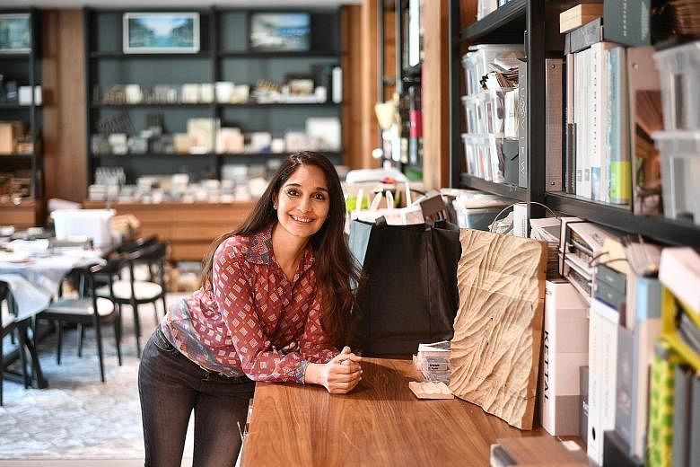 Saltmine founder and CEO Shagufta Anurag, 51, at her office in Phoenix Park. Two decades ago, with just $5,000, Ms Shagufta started design firm Space Matrix in a tiny office in Haji Lane. Today, it has offices in 15 cities. She has gone on to launch 