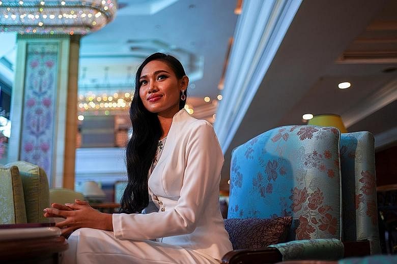 Myanmar model Han Lay made an impassioned plea for urgent international help for her country when taking part in the Miss Grand International beauty pageant in Thailand late last month. PHOTO: REUTERS