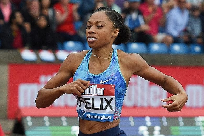 American sprinter Allyson Felix plans to compete in the 200m and 400m at the US Olympic national trials in June.