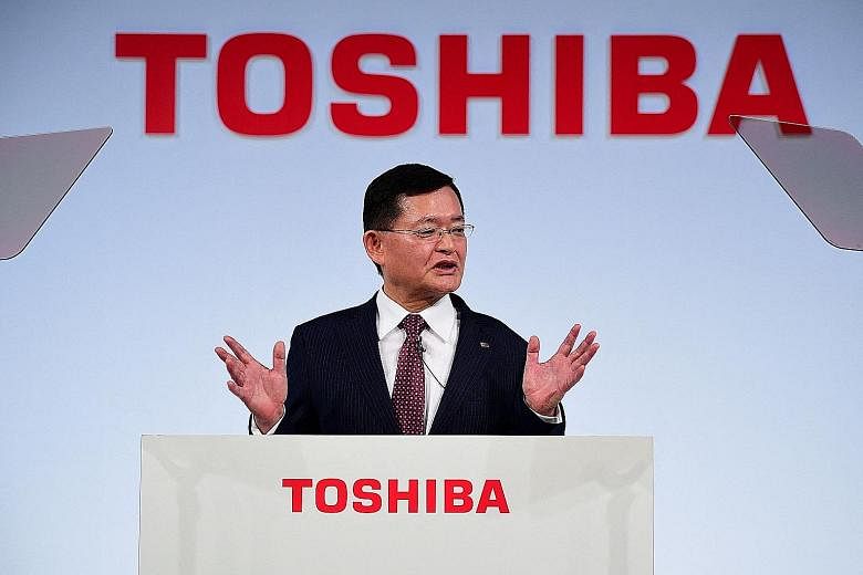 CVC's bid to take Toshiba private and retain the management was seen to be designed to shield Mr Nobuaki Kurumatani from shareholders who have pushed for an independent probe. PHOTO: AGENCE FRANCE-PRESSE