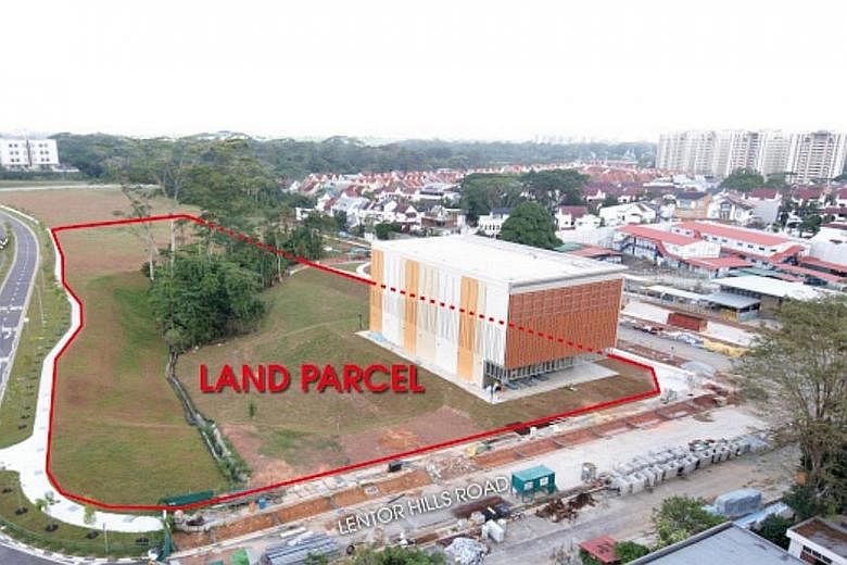 The Lentor Central parcel is near the upcoming Lentor MRT station on the Thomson-East Coast Line. PHOTO: URBAN REDEVELOPMENT AUTHORITY