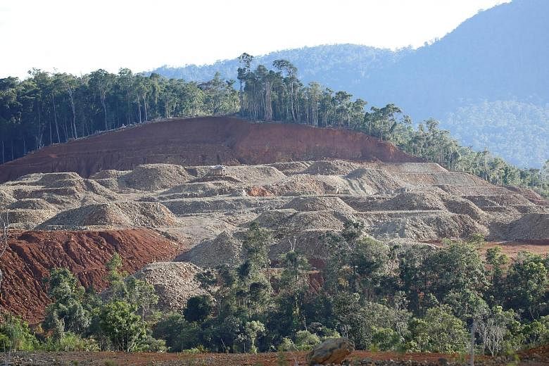 A nickel mine in Sta Cruz Zambales in northern Philippines in 2017. A moratorium on new mineral agreements was imposed in 2012. PHOTO: REUTERS