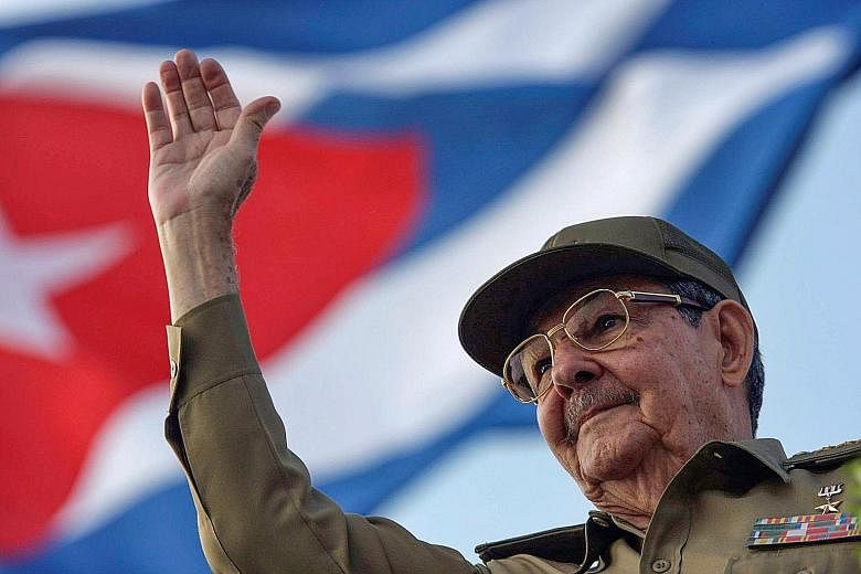 Mr Raul Castro (above) said the new leadership of the Cuban Communist Party would be loyalists with decades of experience working their way up the ranks. His protege Miguel Diaz-Canel is expected to succeed him.